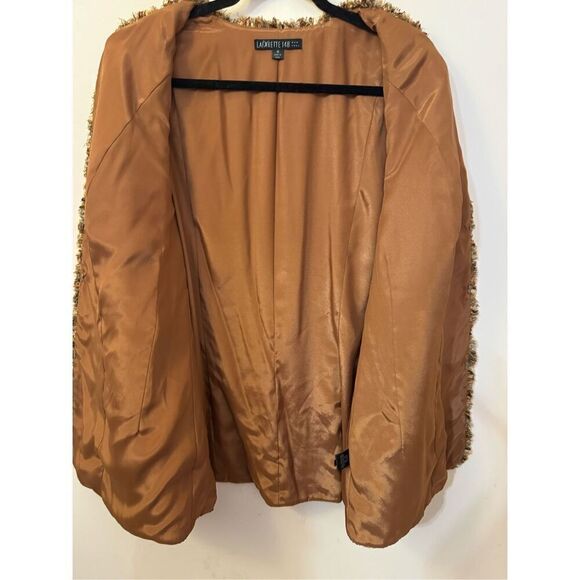 Lafayette 148 Earth Tone Plaid Tweed Blazer 16 - Picture 5 of 8